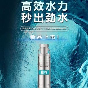 新界巨能芯100QJ(D)Y-K3型井用多级潜水电泵新品上市
