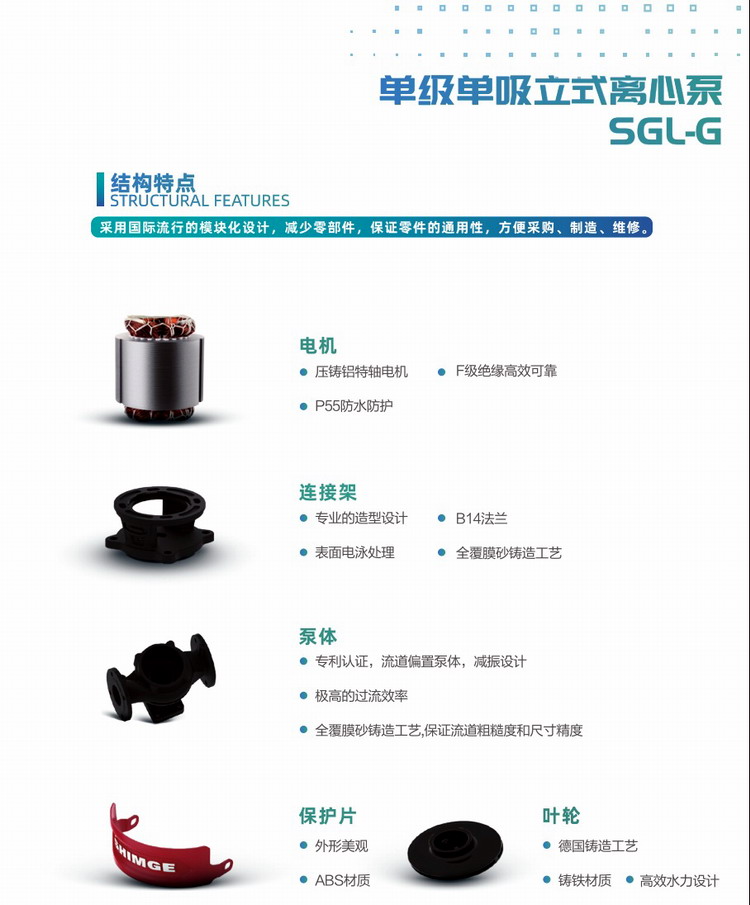 新界SGL80-100G管道循环泵(图2)
